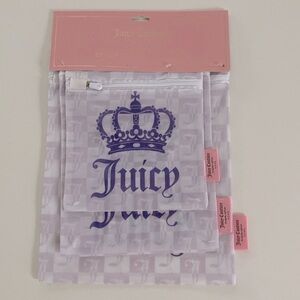 Juicy Couture HOME SET OF 3 MESH WASH BAGS New